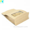 Bolsa resellable de papel Kraft Biodegradbal de Drid Food